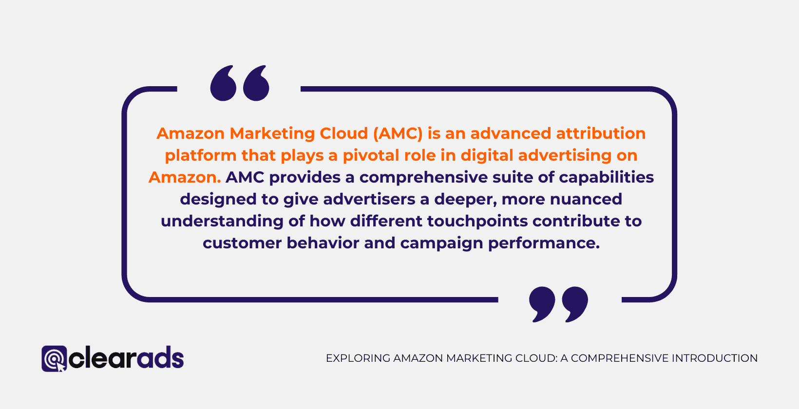 Overview of Amazon Marketing Cloud as an advanced attribution platform, critical for digital advertising on Amazon, highlighting its comprehensive suite for in-depth analysis of customer touchpoints and campaign performance.