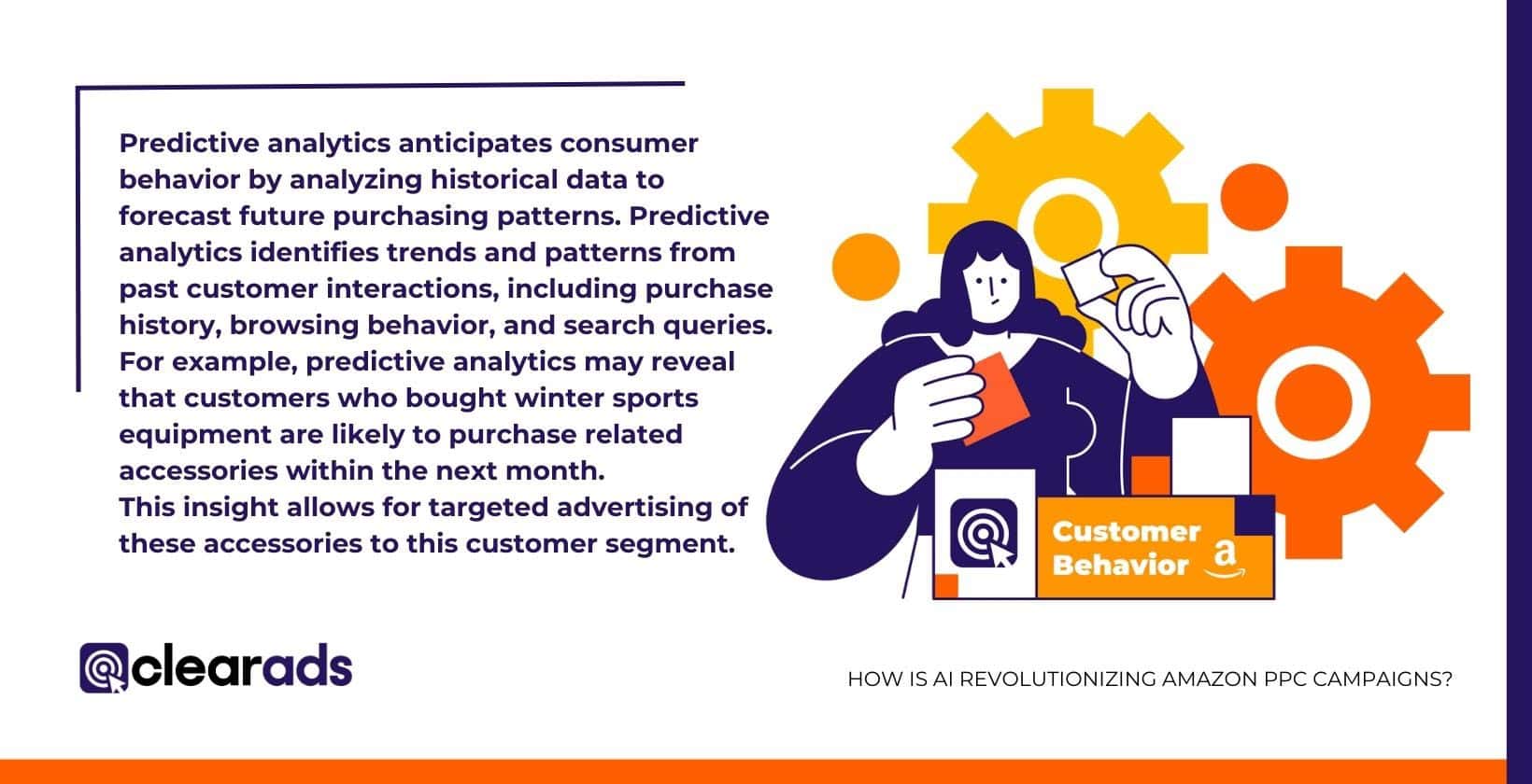 A summary describing how predictive analytics can anticipate consumer behaviour and it's impact on results.