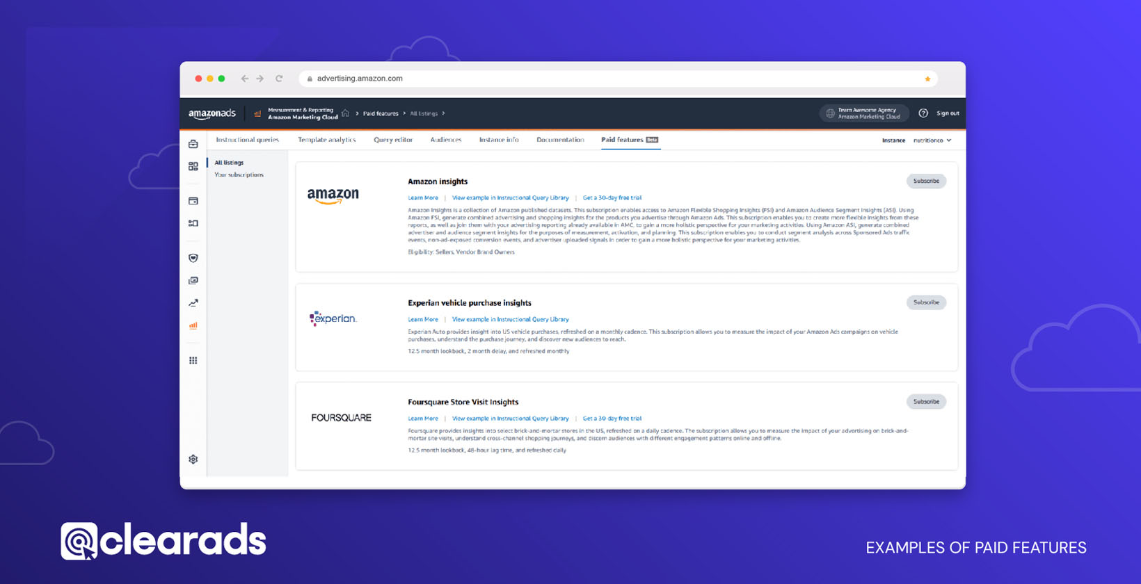 Enhance AMC insights with premium paid features for deeper analysis