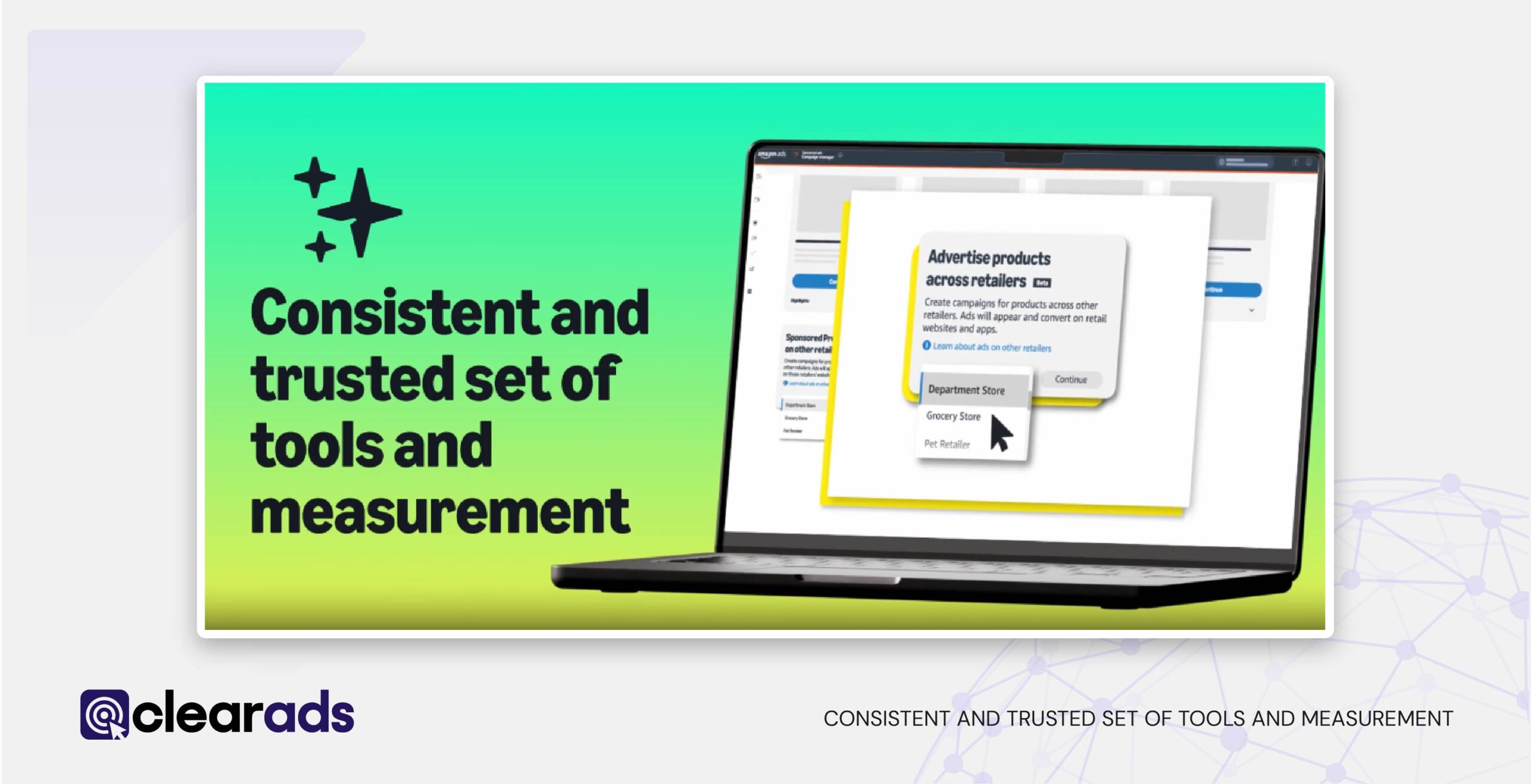 Graphic headlining consistent and trusted set of tools and measurement
