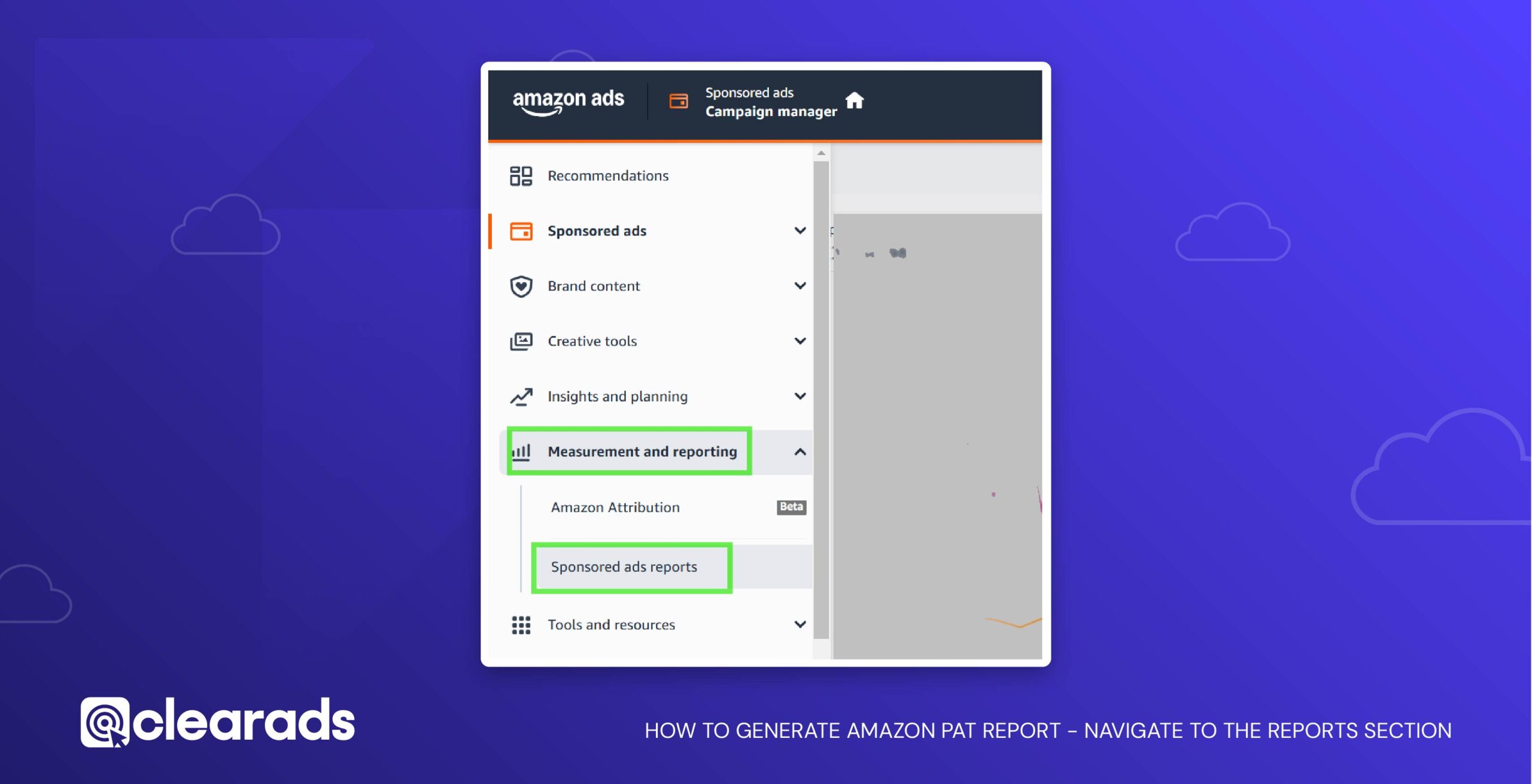 screenshot showing a step in how to generate a PAT report