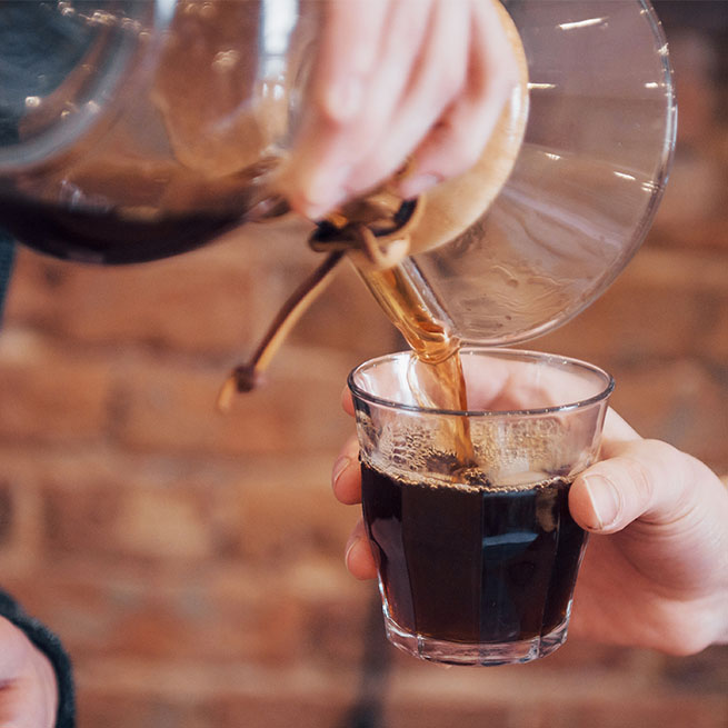 case study coffee product pouring coffee