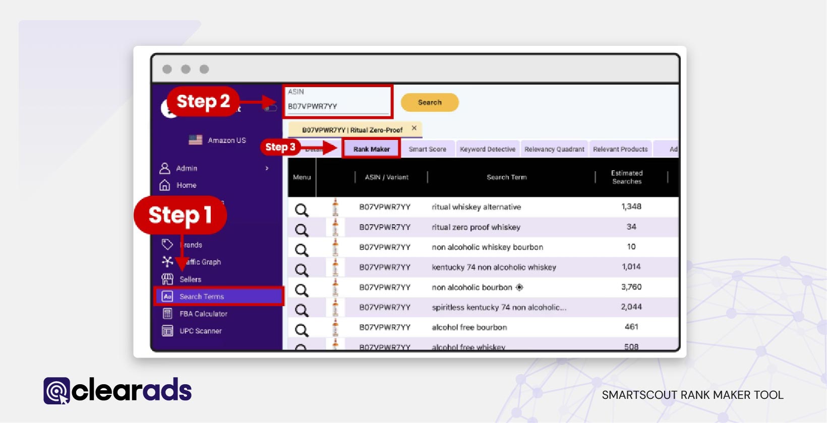 Screenshot of smartscout rankmaker