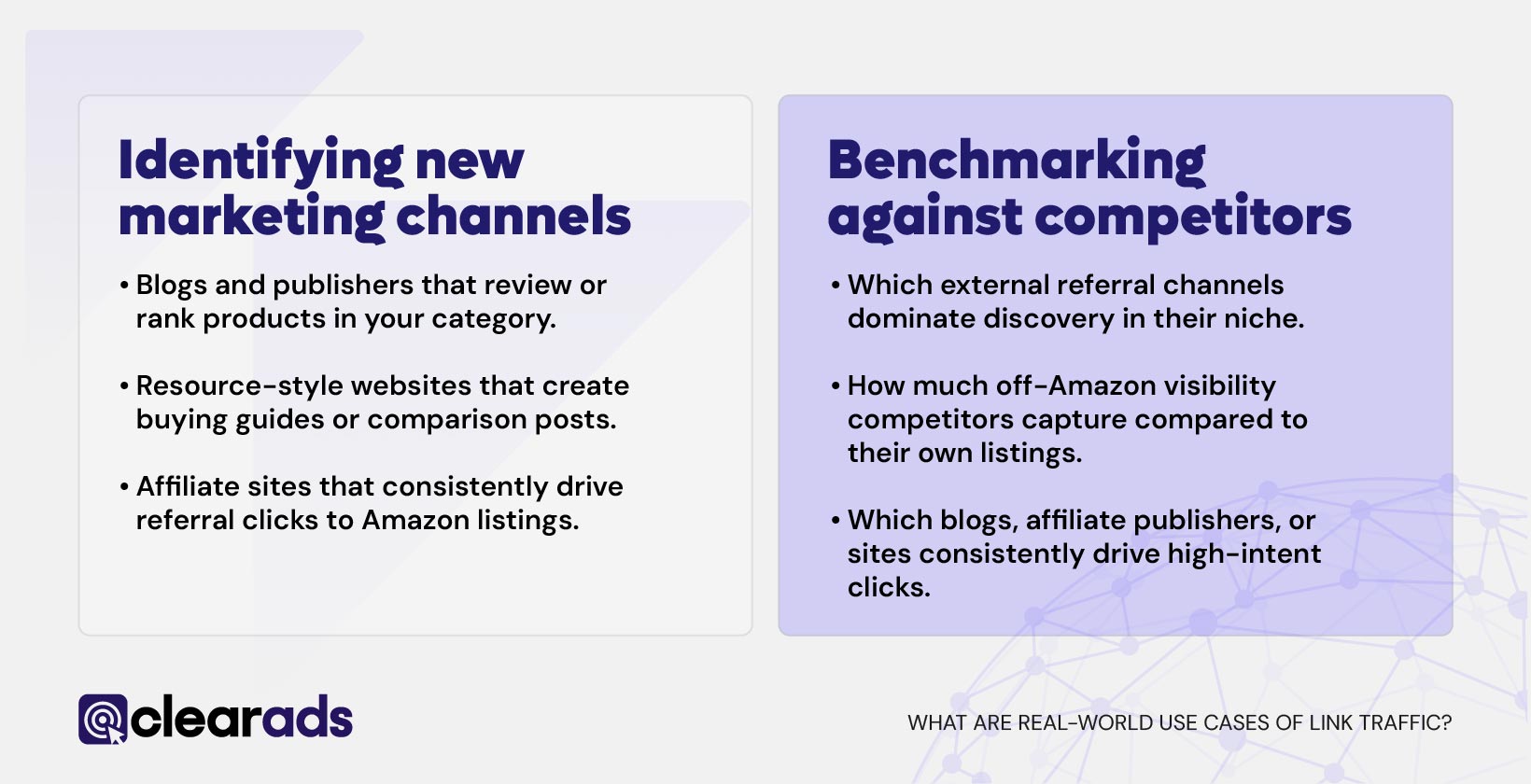 Infographic highlighting real world use cases of link traffic