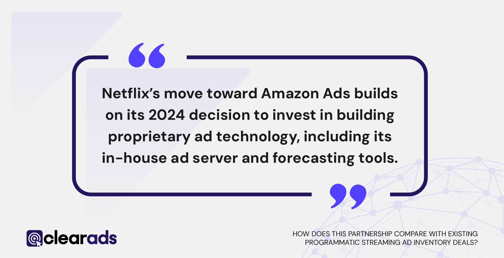 Quote explaining how this partnership compares with existing programmatic streaming ads