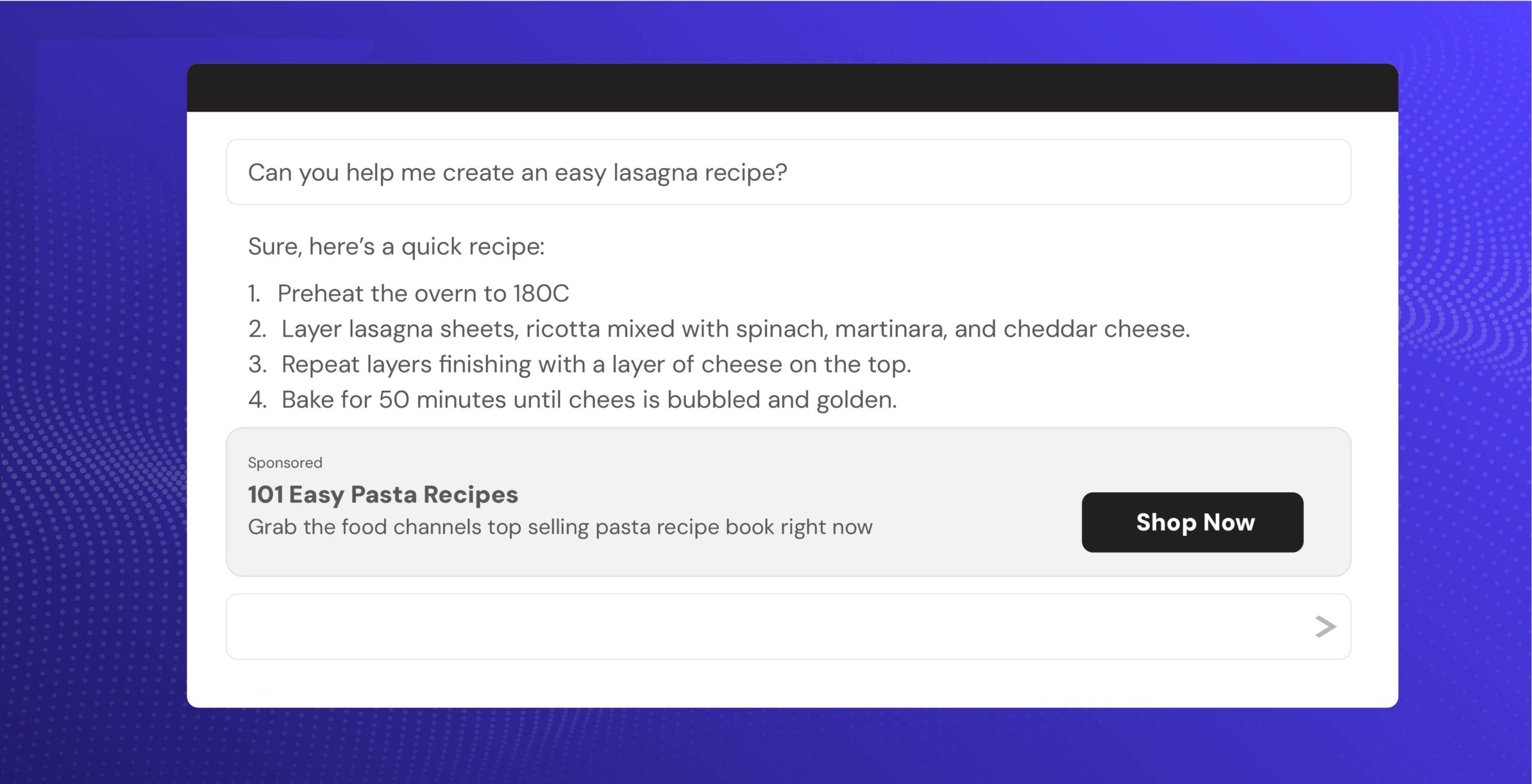 Mockup of what a ChatGPT ad could look like