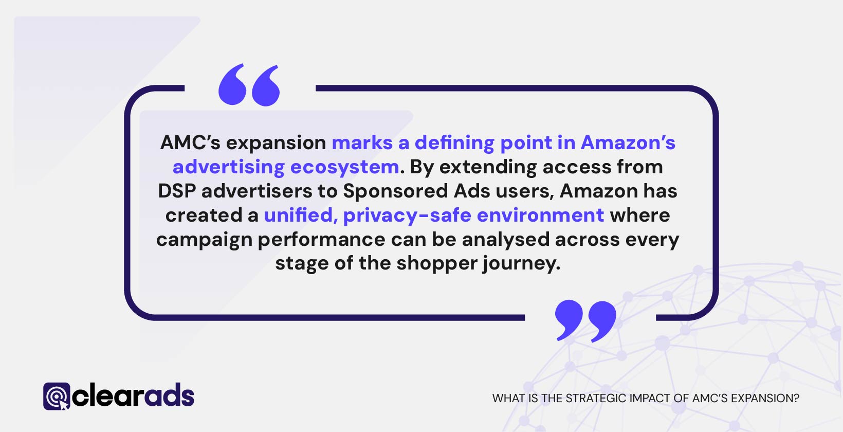 Quotation explaining what the strategic impact of AMC’s expansion is