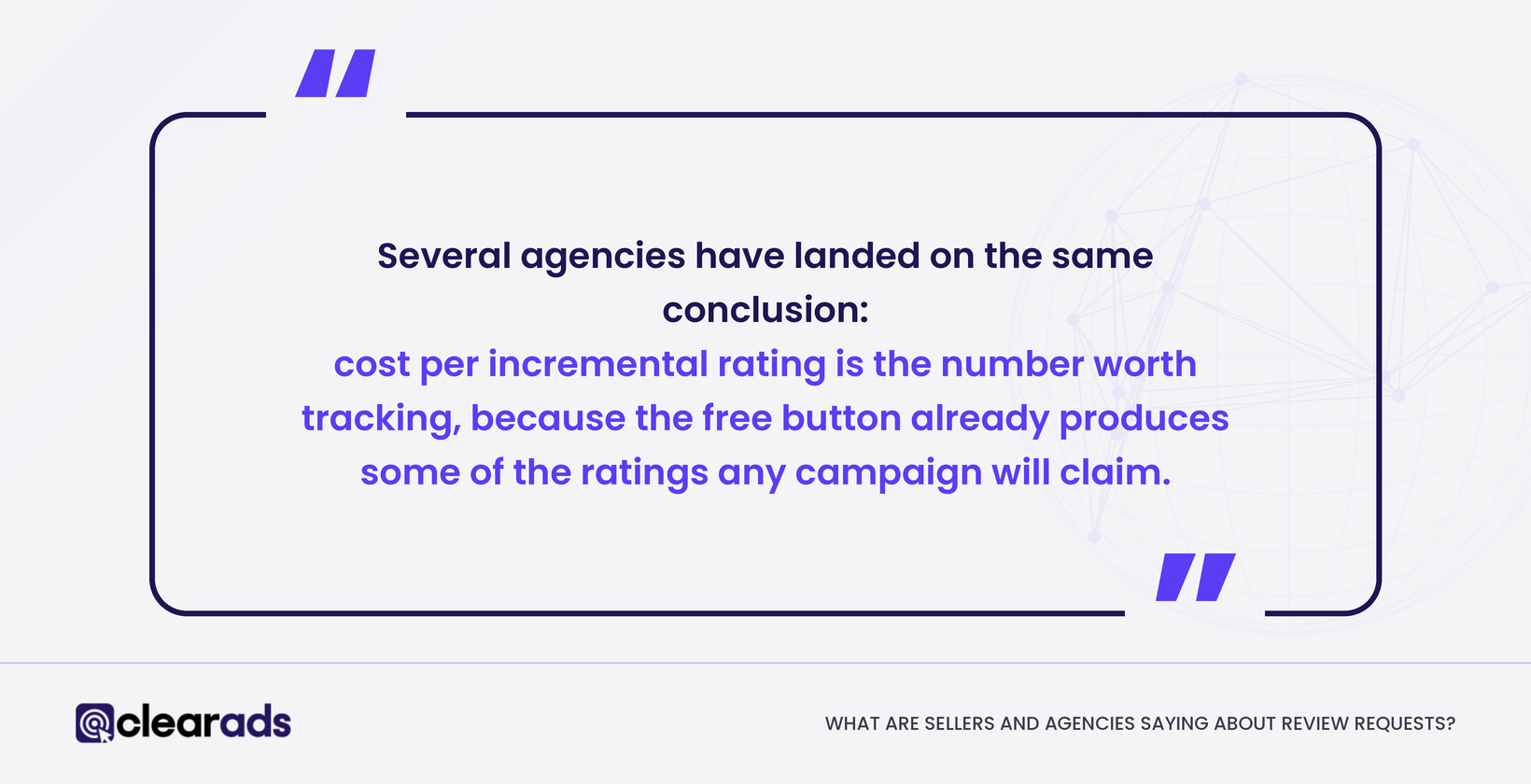 Quote explaining why cost per incremental rating is the number worth tracking.