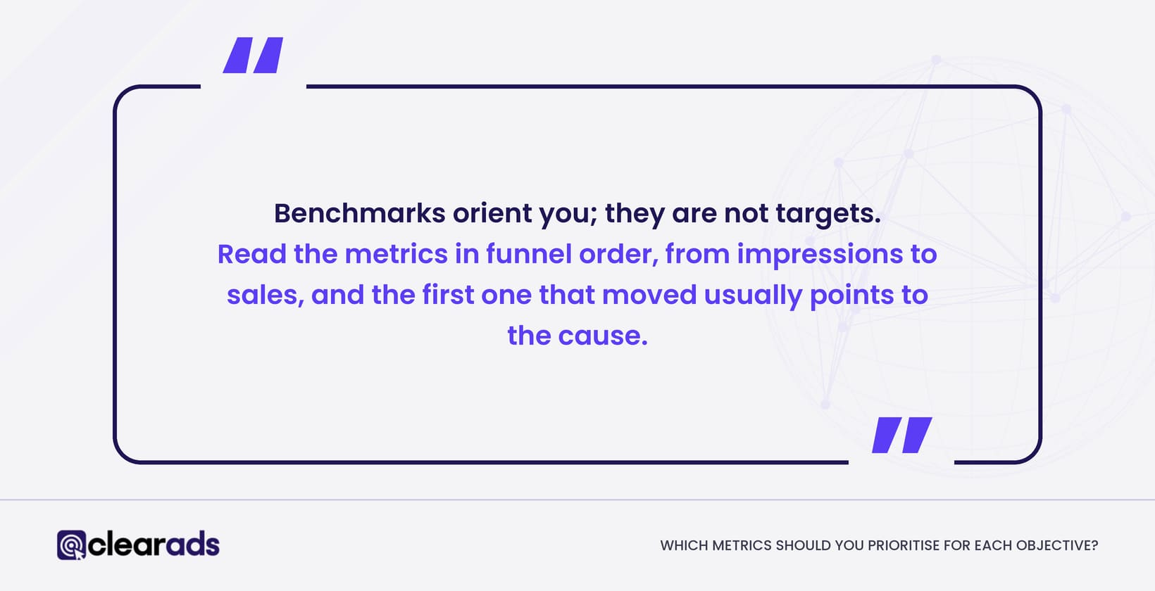 Quote explaining which metrics you should prioritise